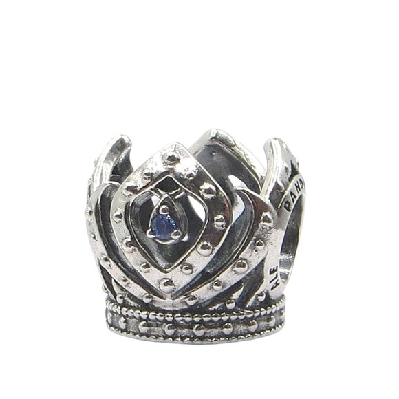Pandora Disney Frozen Elsa's Crown Blue CZ & SS .925 Charm 791588CZB - Picture 1 of 6
